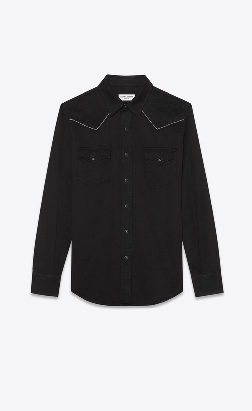 saint laurent Embroidered western shirt